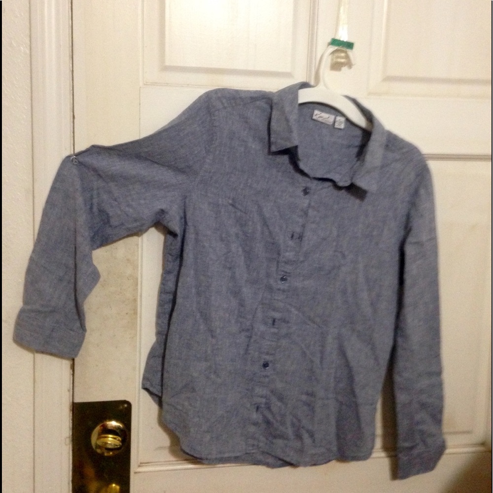 Chambray blue shirt worn only twice.